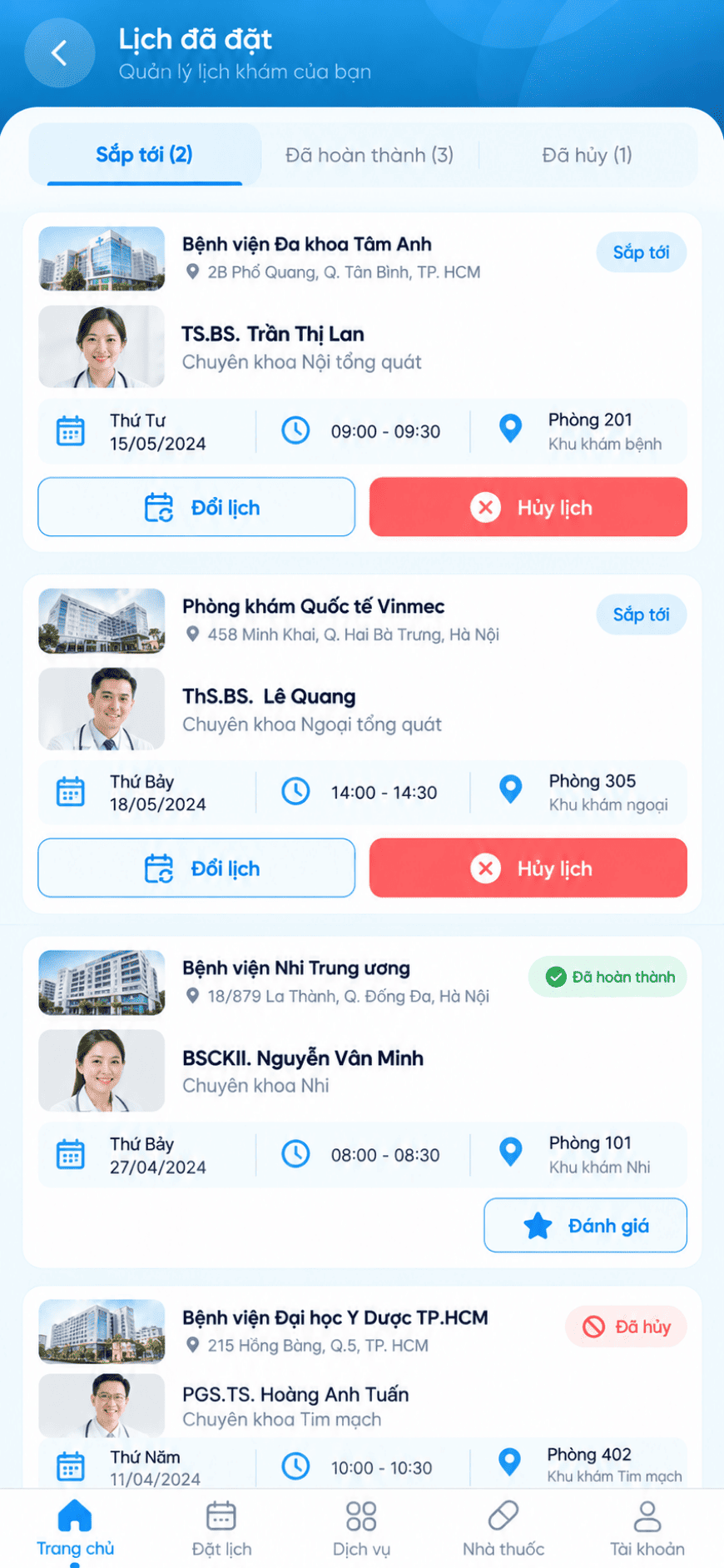 App Bệnh viện / Phòng khám